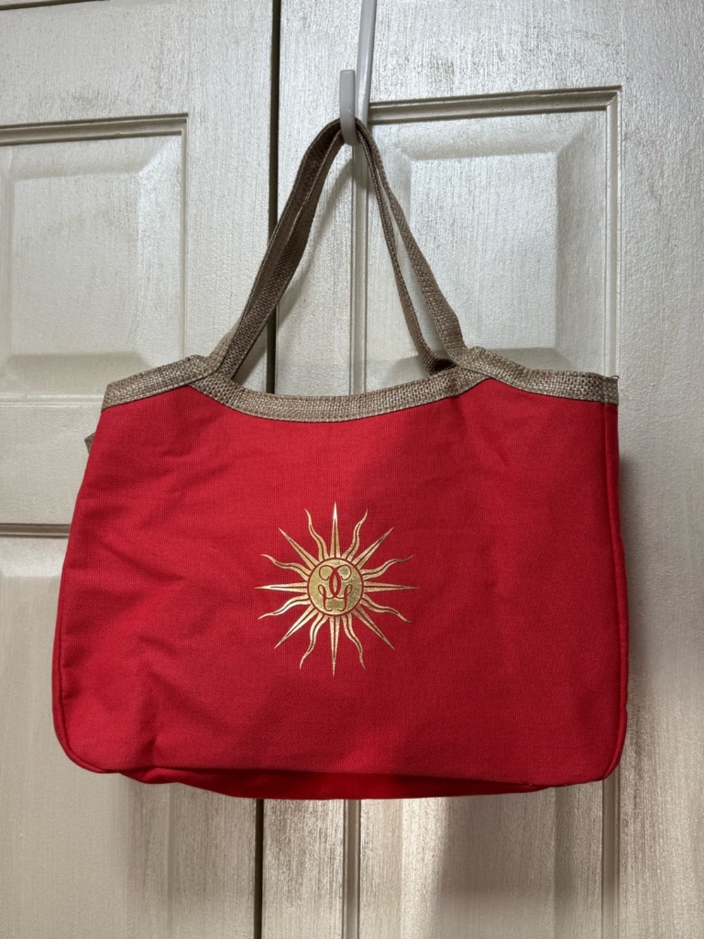Guerlain Red Canvas Promotional Tote
Bag